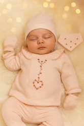 Pack naissance cœur centré 5 pcs coton